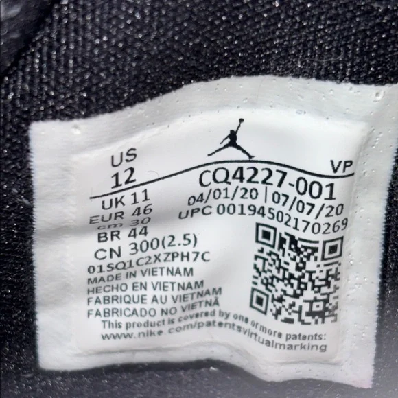 Nike Air Jordan 35 'DNA' Black and White Mesh Sneakers Men’s Size 12 - Picture 9 of 12